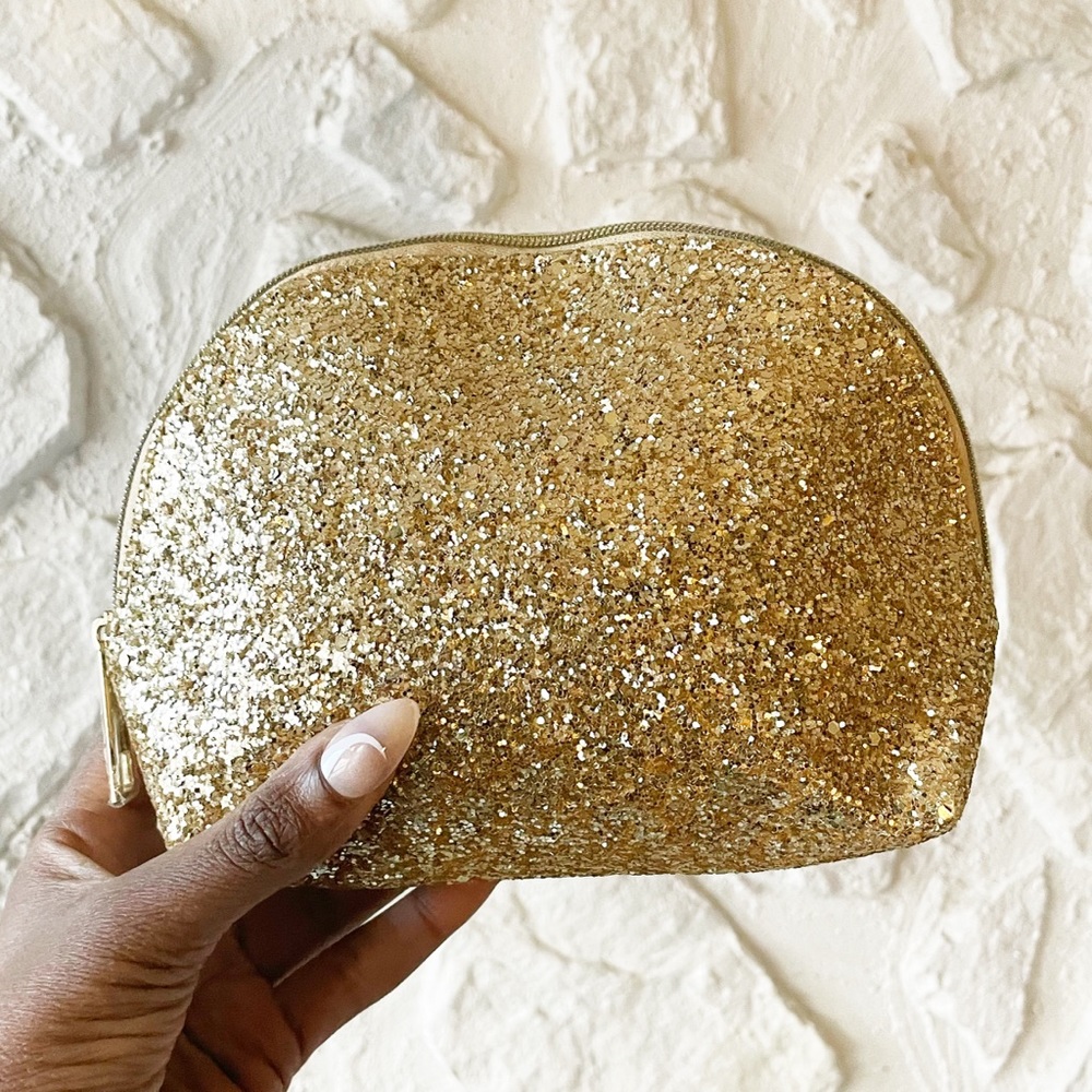 Estée Lauder Gold Glitter Cosmetic Case